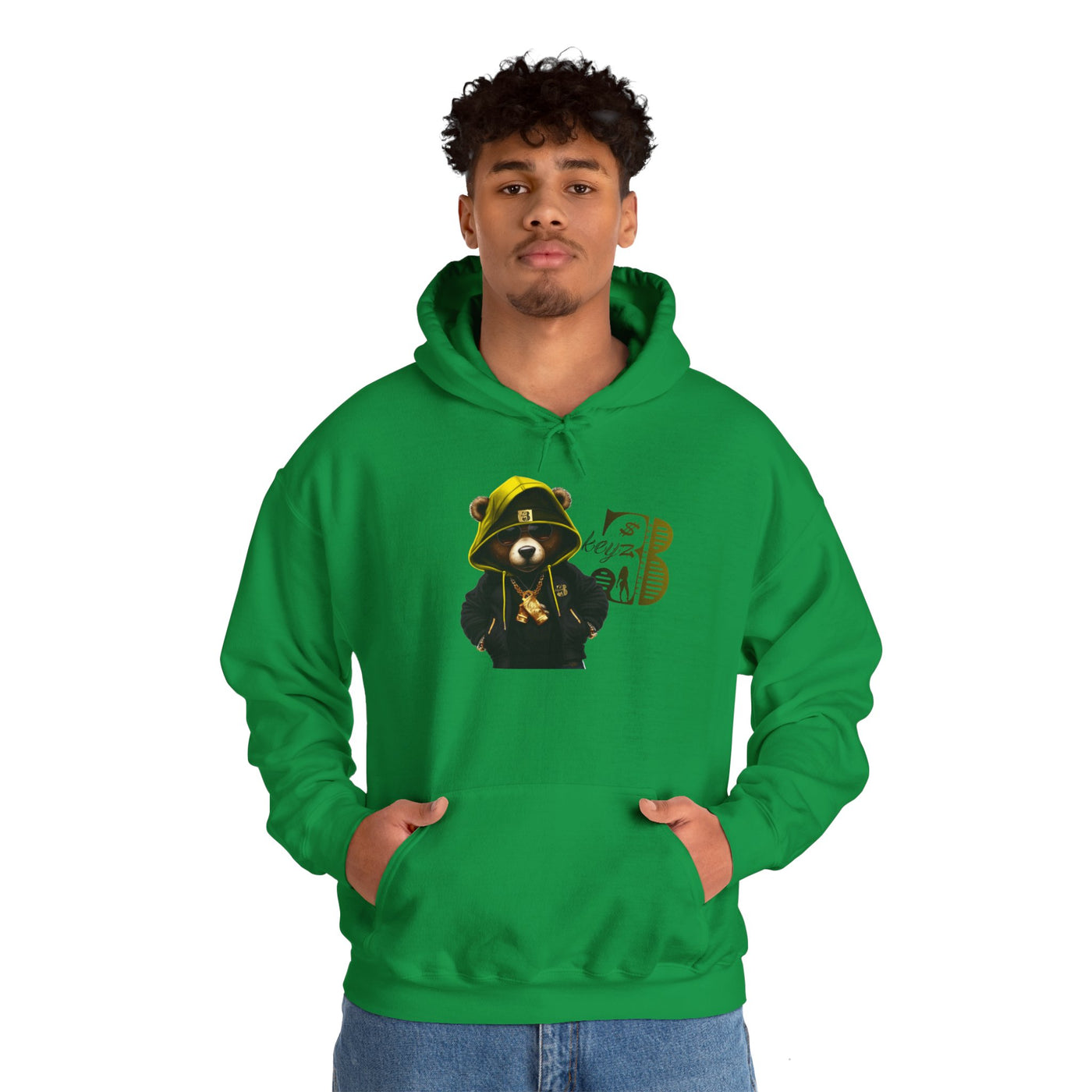 Unisex Hooded Sweatshirt 3keyz OG Teddy Drip Design Yellow