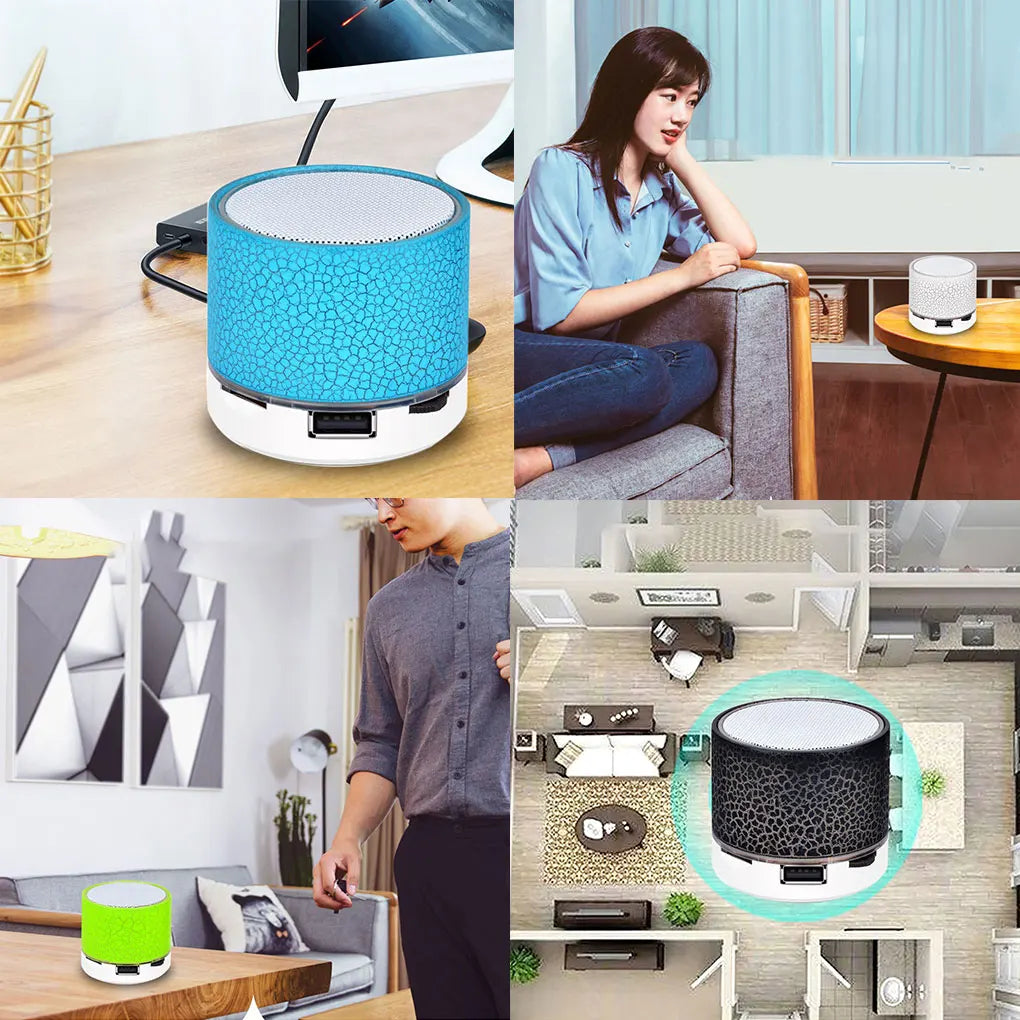 LED Cylinder Pro Mini Speaker | Portable Bluetooth Audio with Light Show & Deep Bass