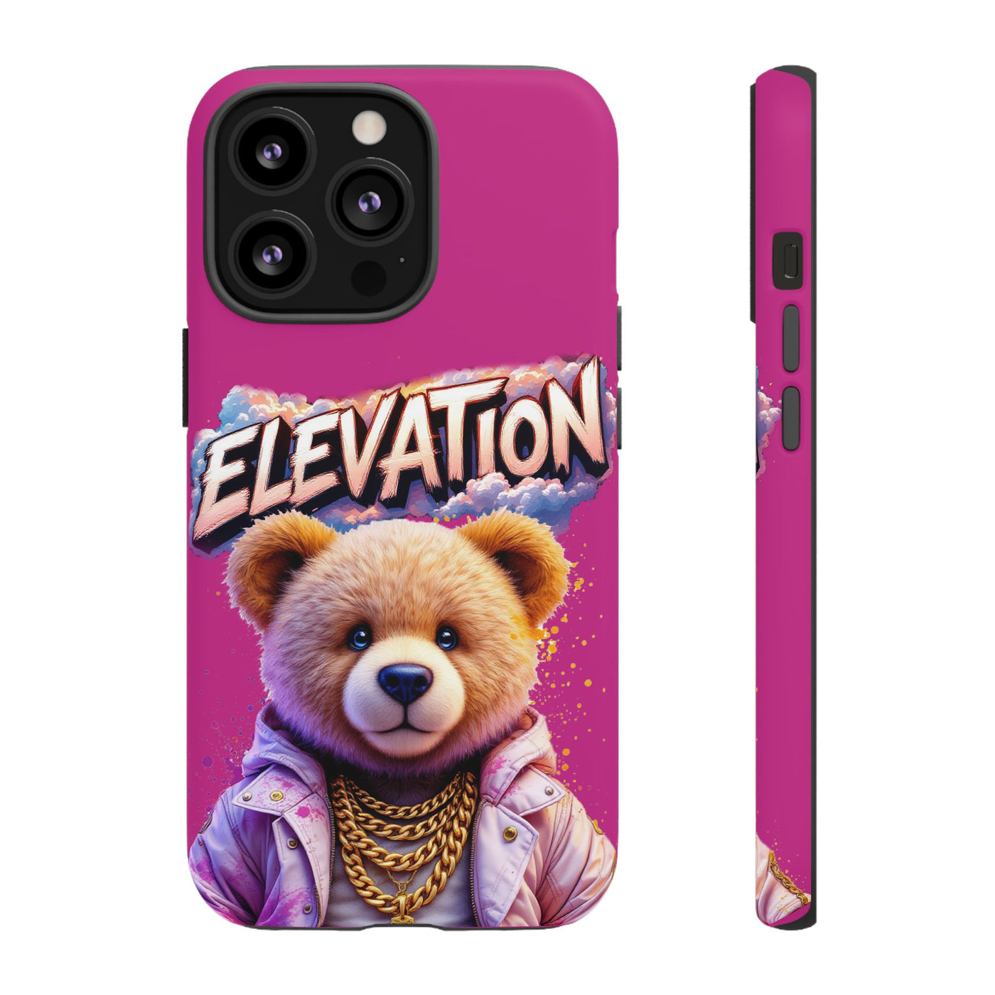 Elevated street drip Bear Pink Phone Case - Tough and Trendy Design