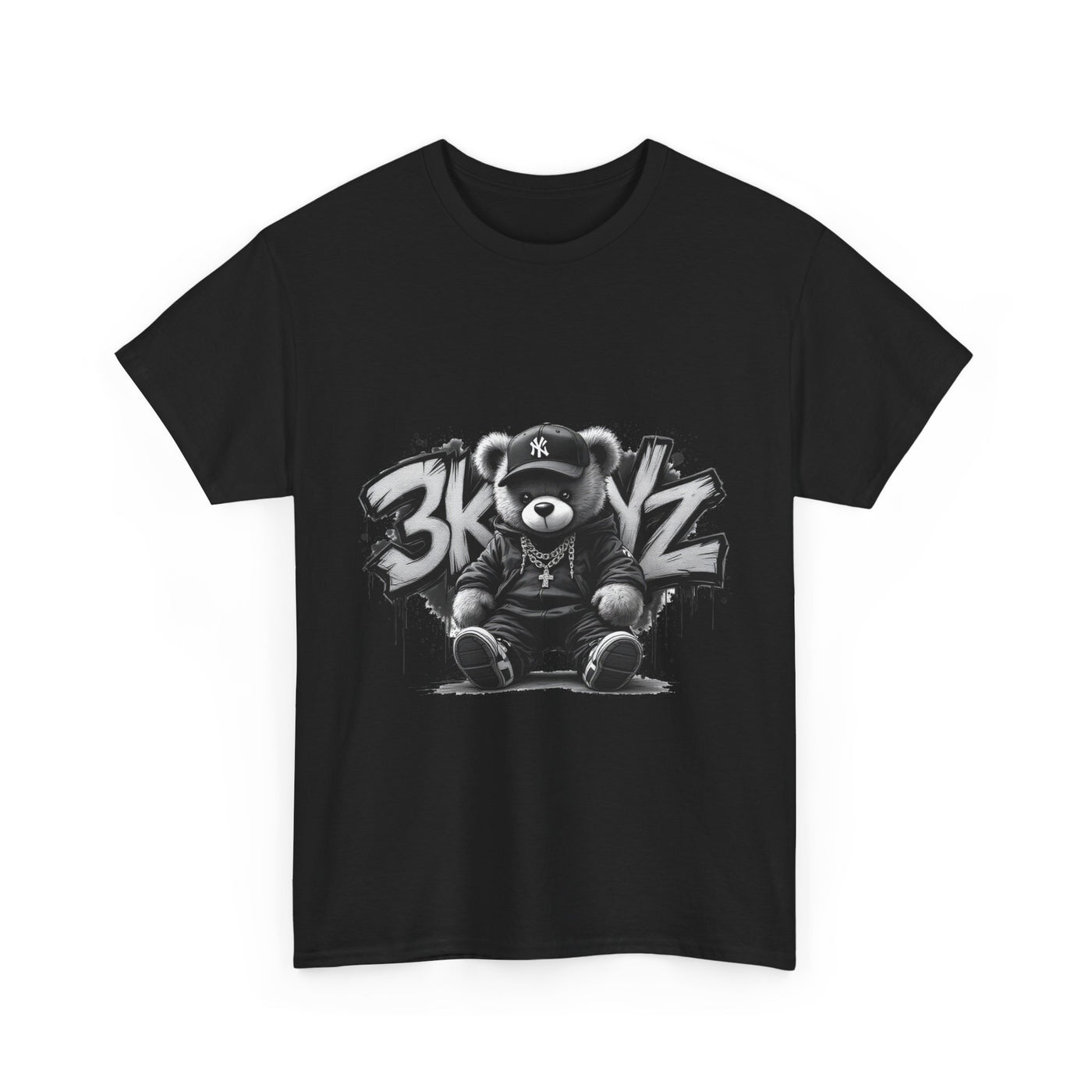 T-Shirt - 3keyz Teddy Drip B/W Unisex Heavy Cotton Tee