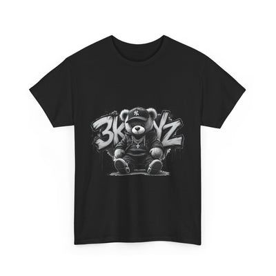 T-Shirt - 3keyz Teddy Drip B/W Unisex Heavy Cotton Tee