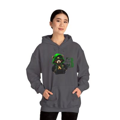 Unisex Hooded Sweatshirt 3keyz OG Teddy Drip Design Lime/Black