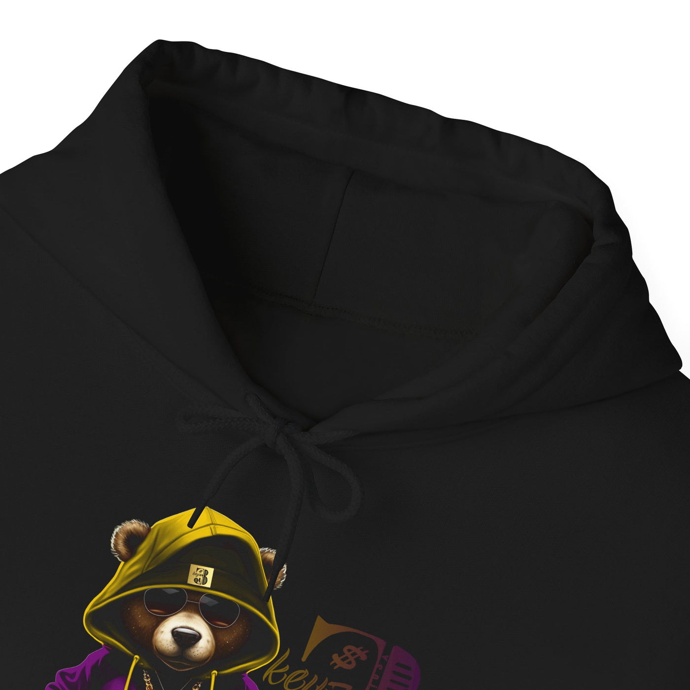 Unisex Hooded Sweatshirt 3keyz OG Teddy Drip Design Purple/Gold