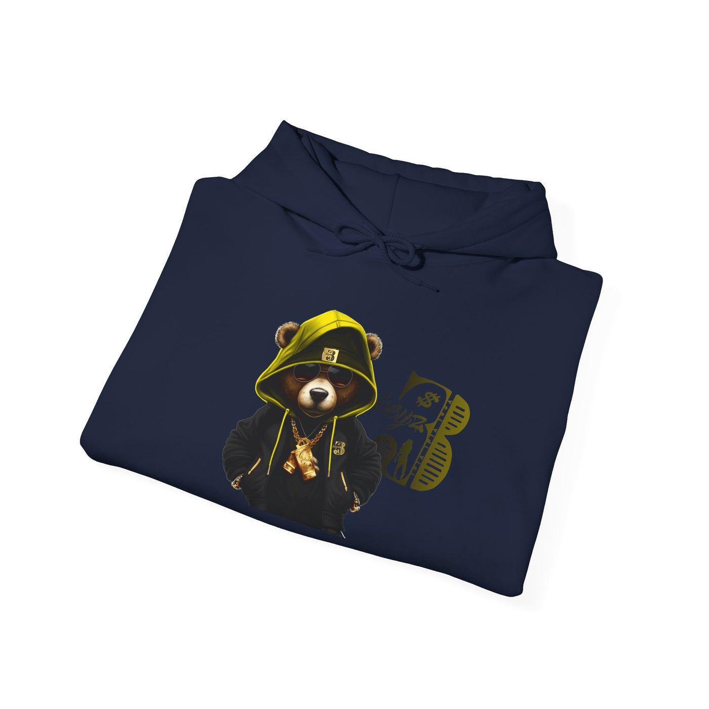 Unisex Hooded Sweatshirt 3keyz OG Teddy Drip Design Yellow