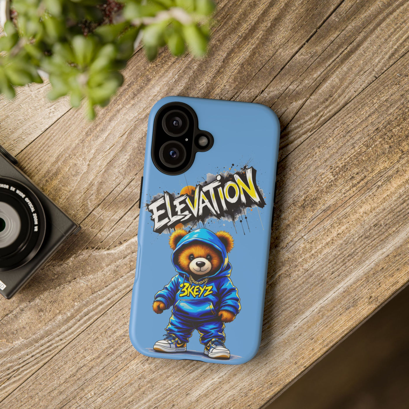 Elevated street drip Bear Phone Case - Tough and Trendy Design