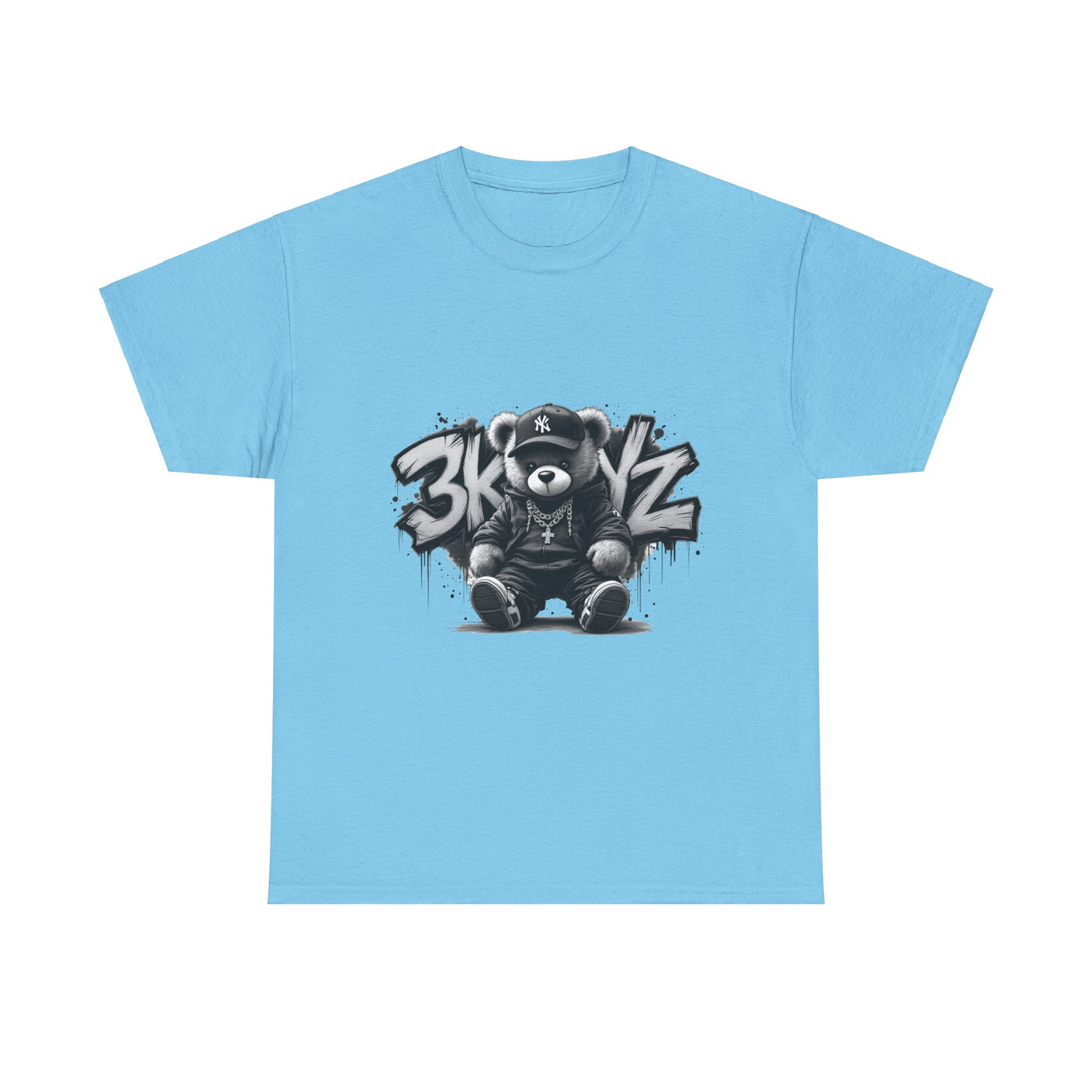 T-Shirt - 3keyz Teddy Drip B/W Unisex Heavy Cotton Tee