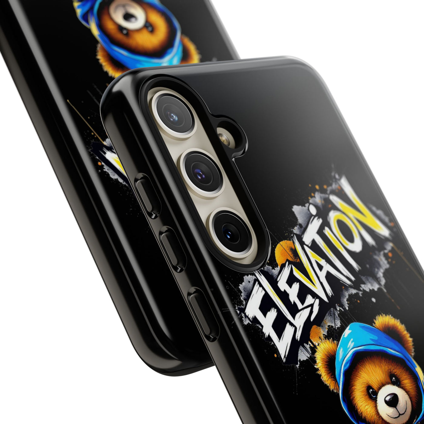 Elevated street drip Bear Black Phone Case - Tough and Trendy Design