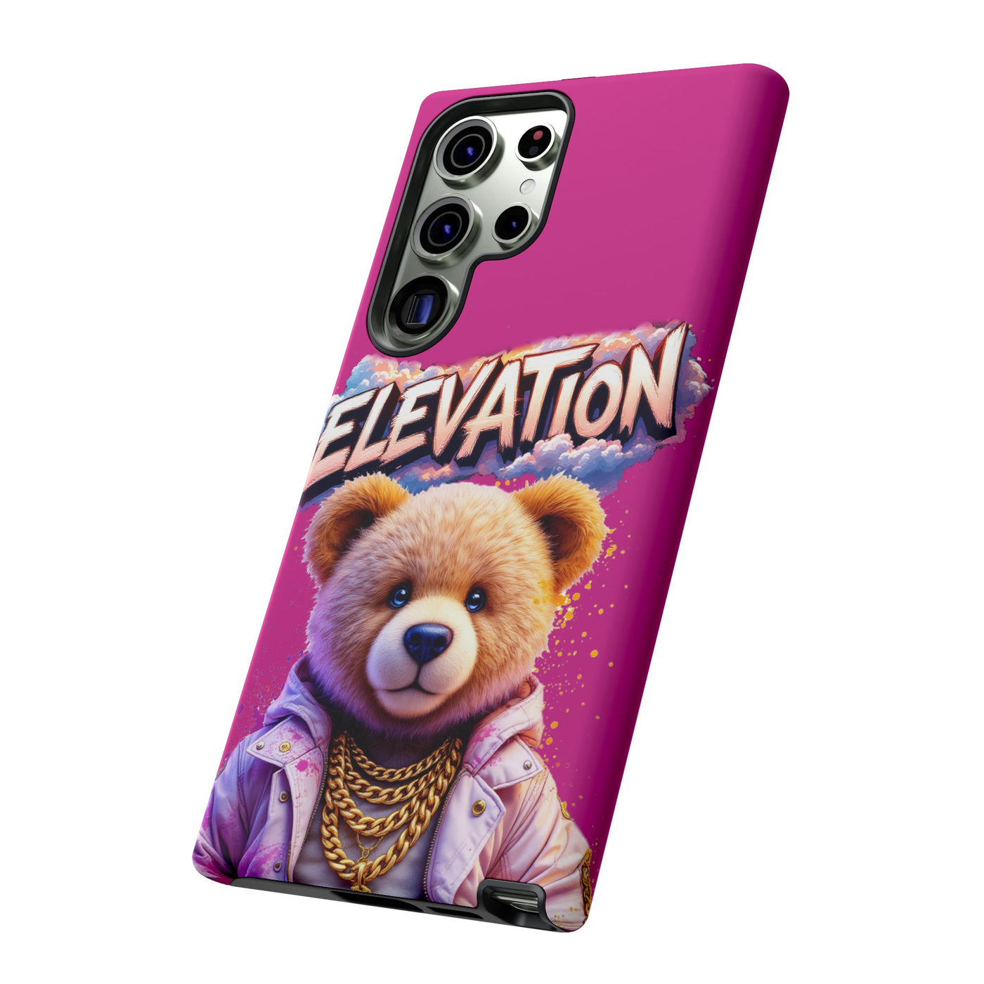 Elevated street drip Bear Pink Phone Case - Tough and Trendy Design