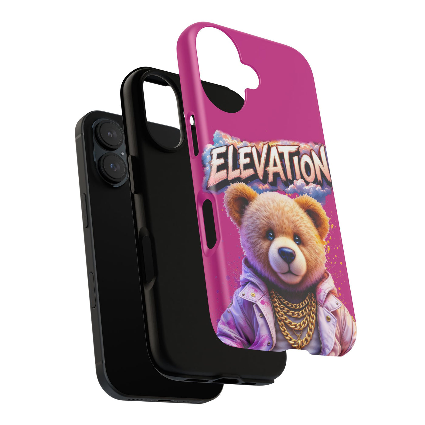 Elevated street drip Bear Pink Phone Case - Tough and Trendy Design