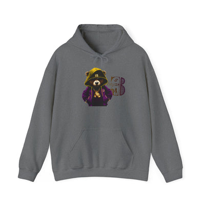 Unisex Hooded Sweatshirt 3keyz OG Teddy Drip Design Purple/Gold