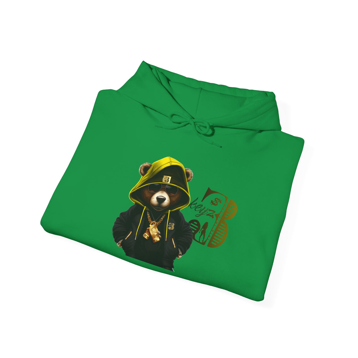 Unisex Hooded Sweatshirt 3keyz OG Teddy Drip Design Yellow