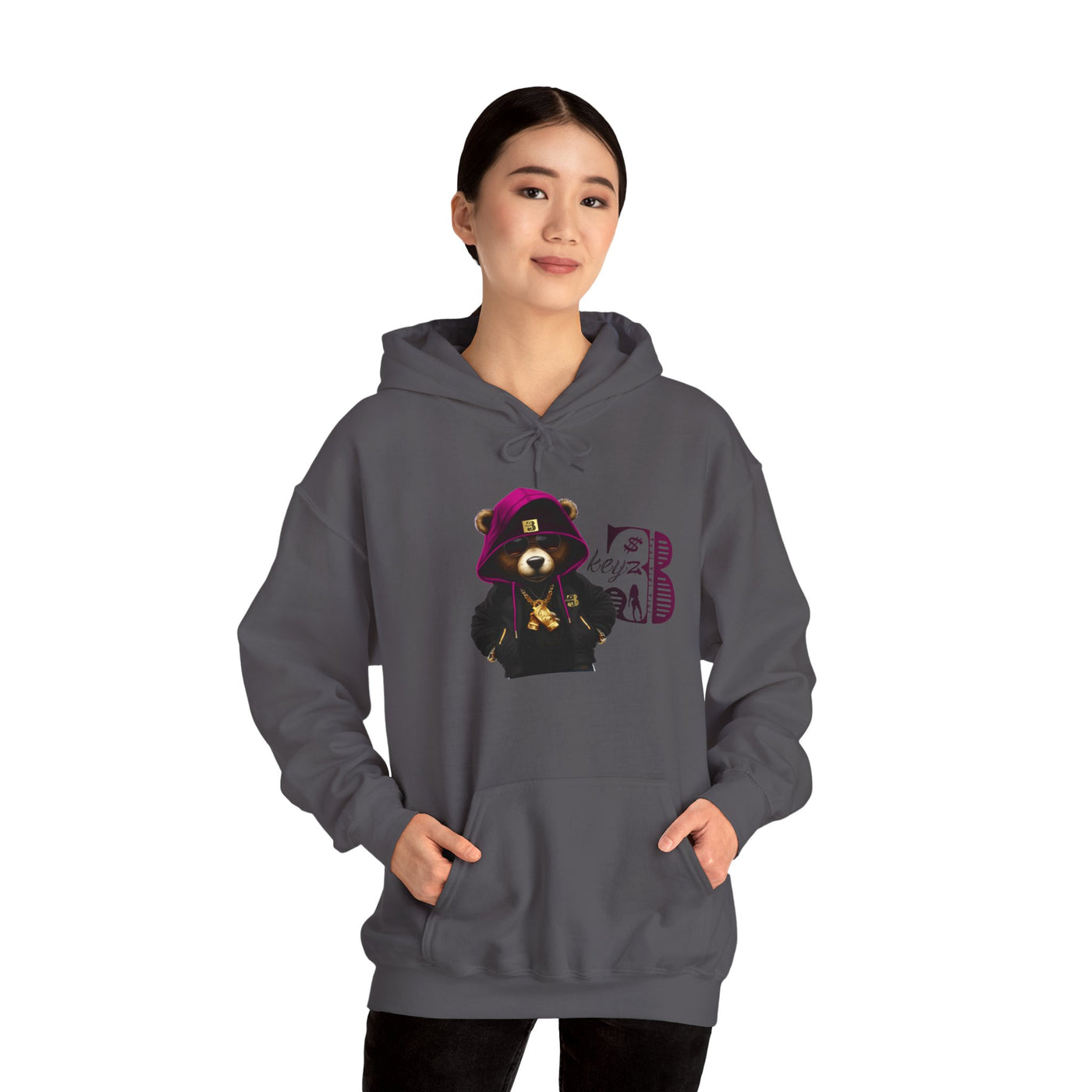 Unisex Hooded Sweatshirt 3keyz OG Teddy Drip Design Purple