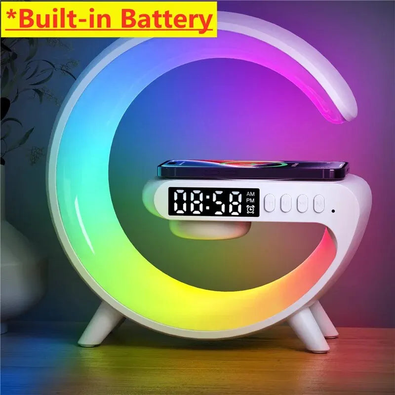 Ultimate Smart Charging Station with RGB Mood Lighting & Bluetooth Speaker | All-in-One Desk Essential