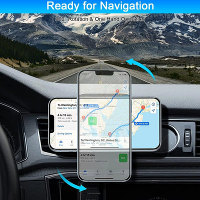 MagPro 15W Car Mount | Premium Magnetic Wireless Fast Charger & Phone Holder