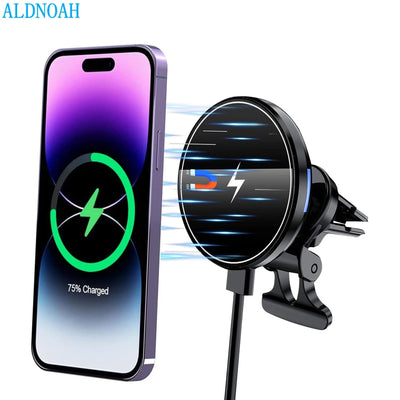 MagPro 15W Car Mount | Premium Magnetic Wireless Fast Charger & Phone Holder