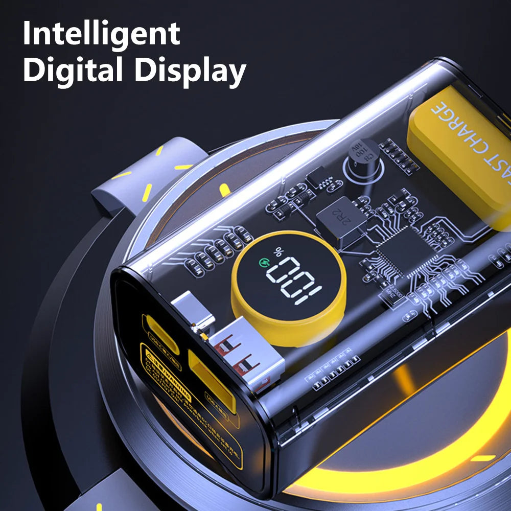 Custom Power Pro DIY Bank | PD 22.5W Fast-Charge Battery Case with Digital Display