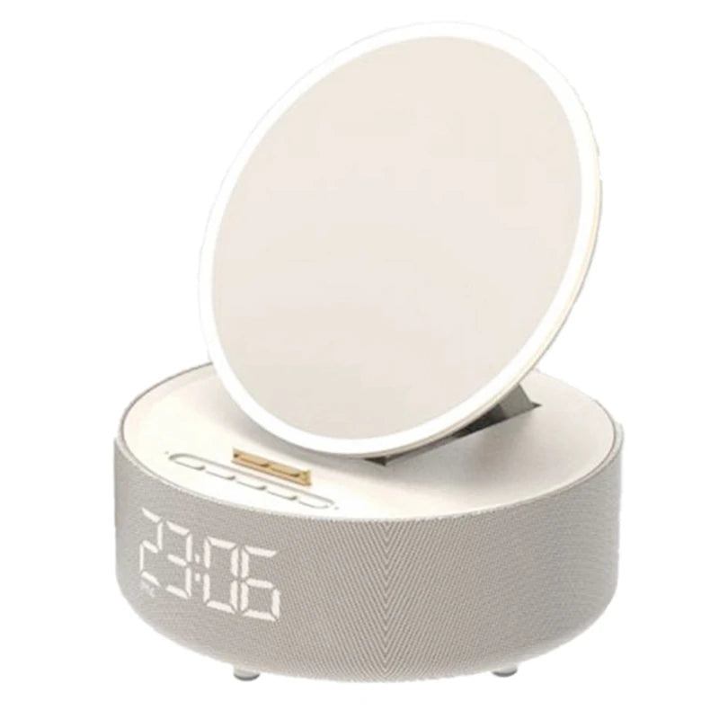 6-in-1 Smart Charging Station with Bluetooth Speaker & Alarm Clock | Modern Bedside Essential