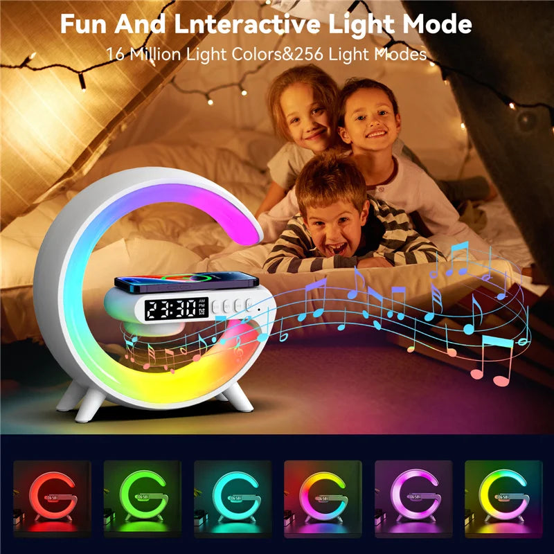 Ultimate Smart Charging Station with RGB Mood Lighting & Bluetooth Speaker | All-in-One Desk Essential