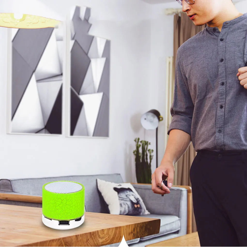 LED Cylinder Pro Mini Speaker | Portable Bluetooth Audio with Light Show & Deep Bass